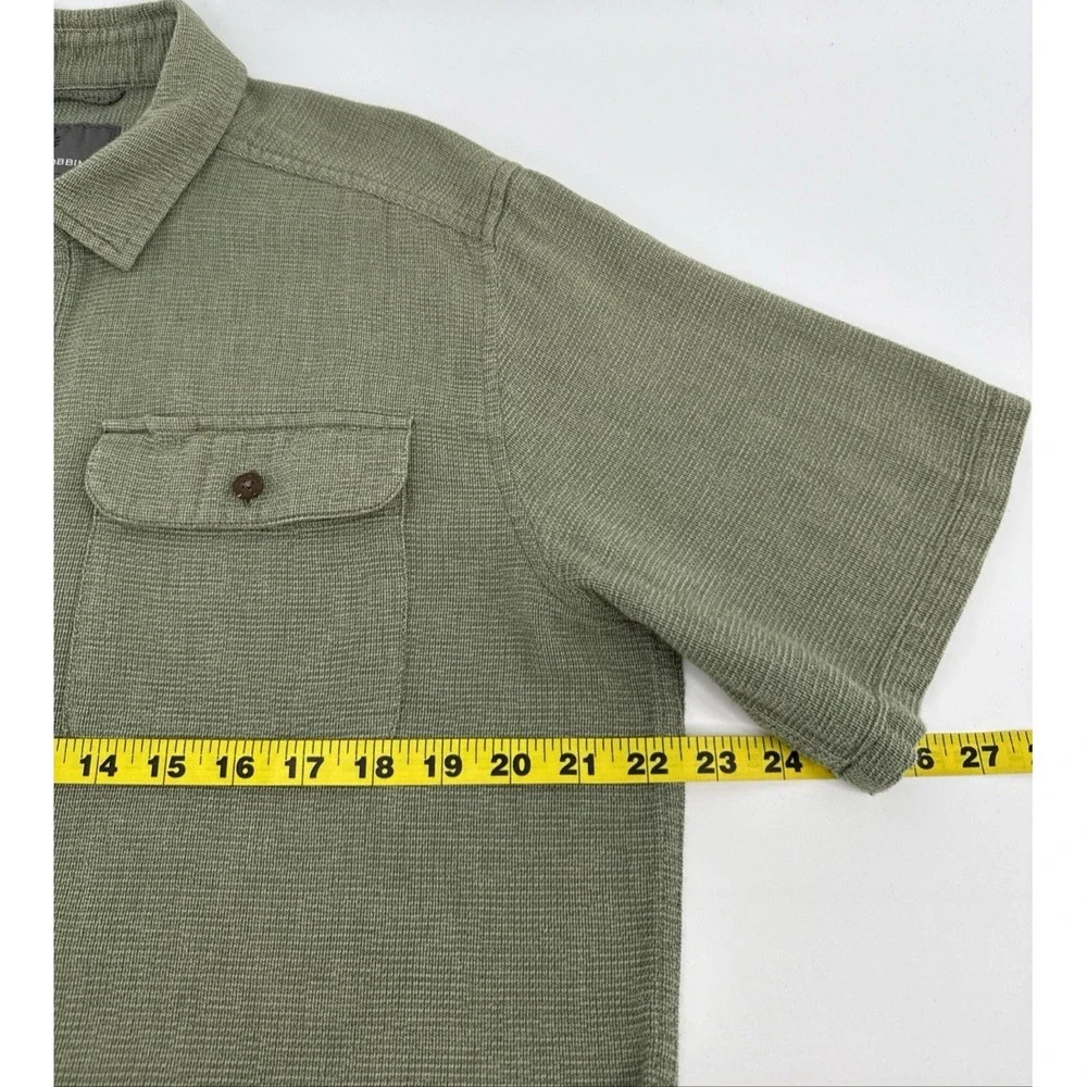 Royal‎ Robbins Shirt Men L Organic Cotton Sage Green Textured Outdoor Travel